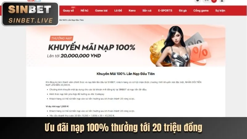 Thưởng nạp tiền Thể thao WW88